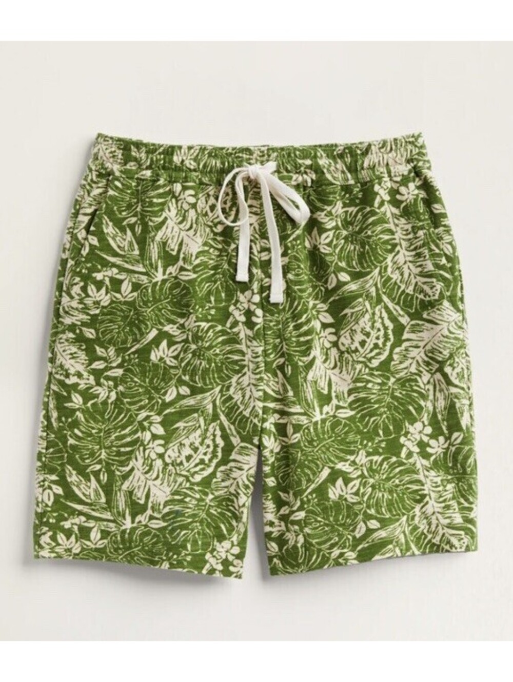 Pendleton Men’s Wayside Knit Short Olive Green Tropical Print Pockets Size L